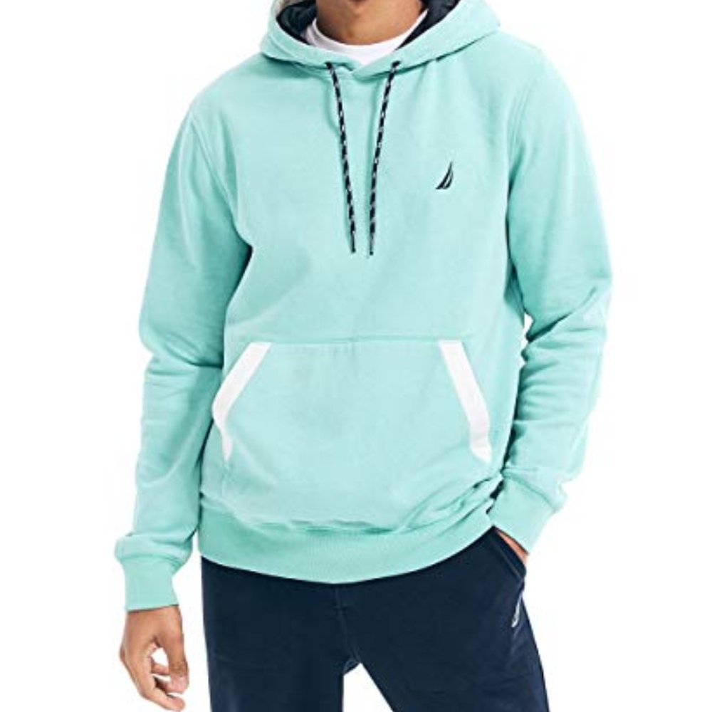 NAUTICA MEN'S SUSTAINABLY CRAFTED J-CLASS PULLOVER HOODIE SIZE LARGE